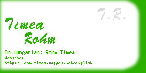 timea rohm business card